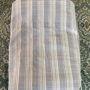 Tommy Bahama Blue and White Striped queen flat sheet